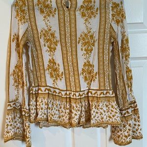 Mustard Yellow shirt long sleeve medium altered state